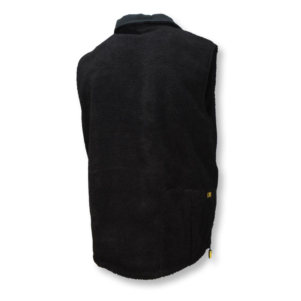 DEWALT Heated Reversible Fleece Vest with Battery ; Black ; 2X ;