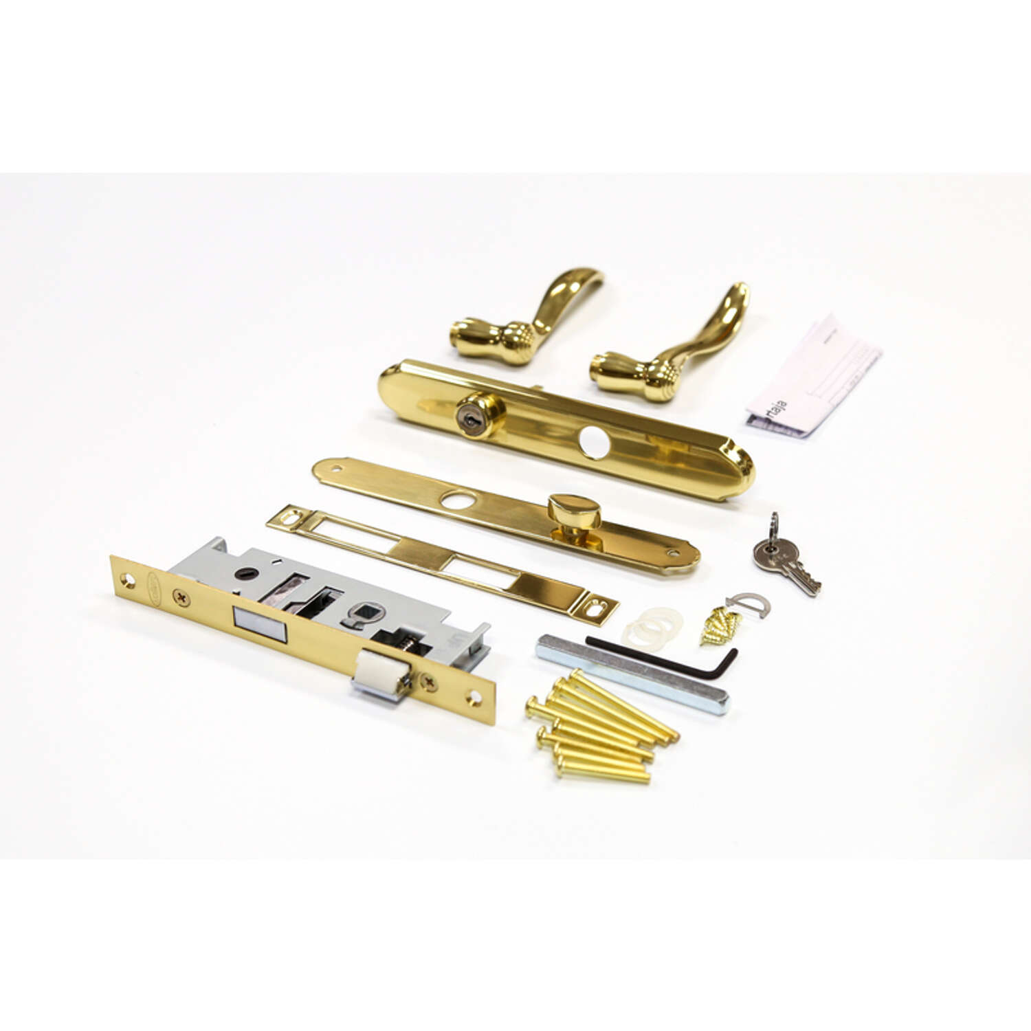 Larson Screen Away Bright Brass Gold Zinc Mortise Latch 1 pk