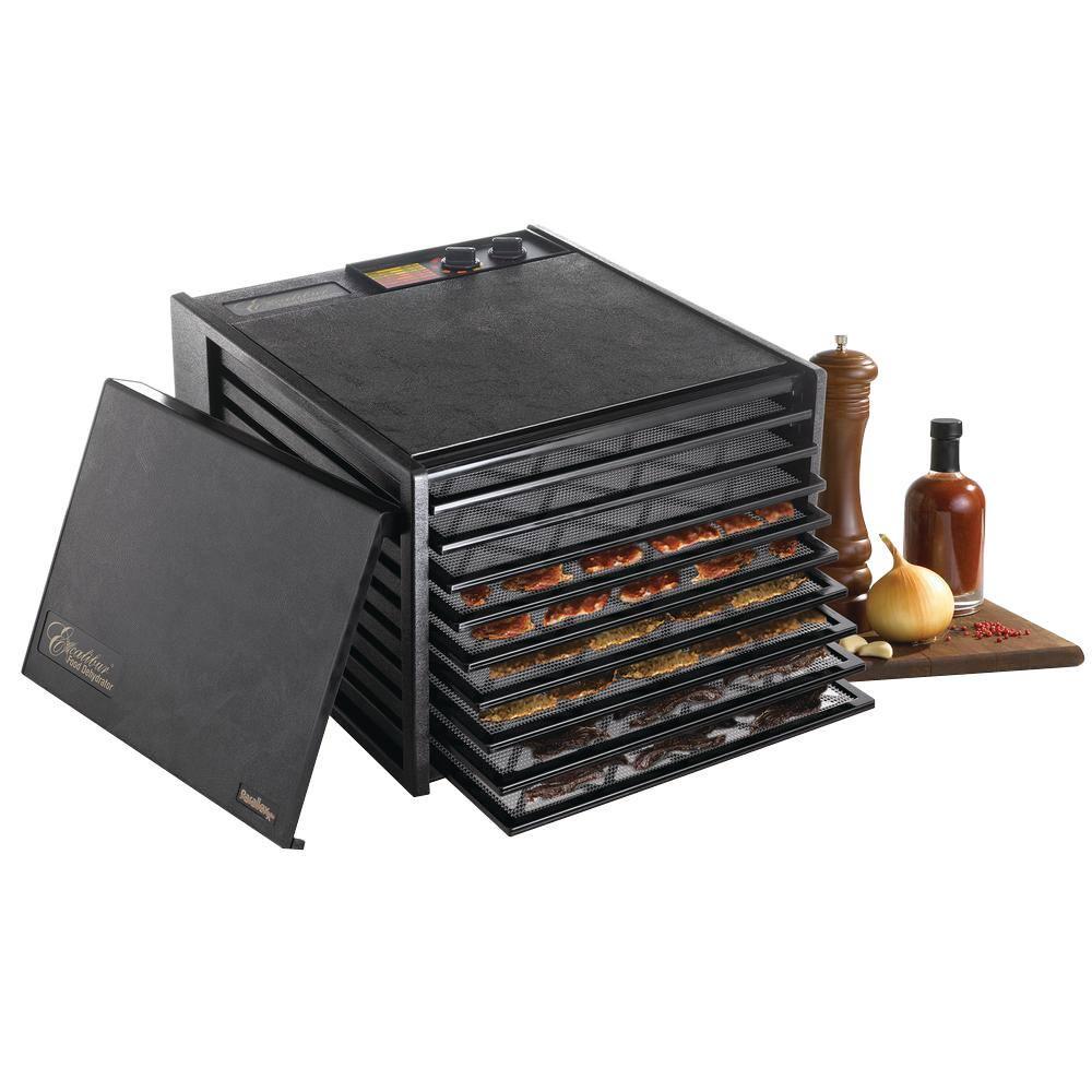 Excalibur 9Tray Black Electric Food Dehydrator with Variable Temperatures and 26hour Timer and Automatic Shut Off