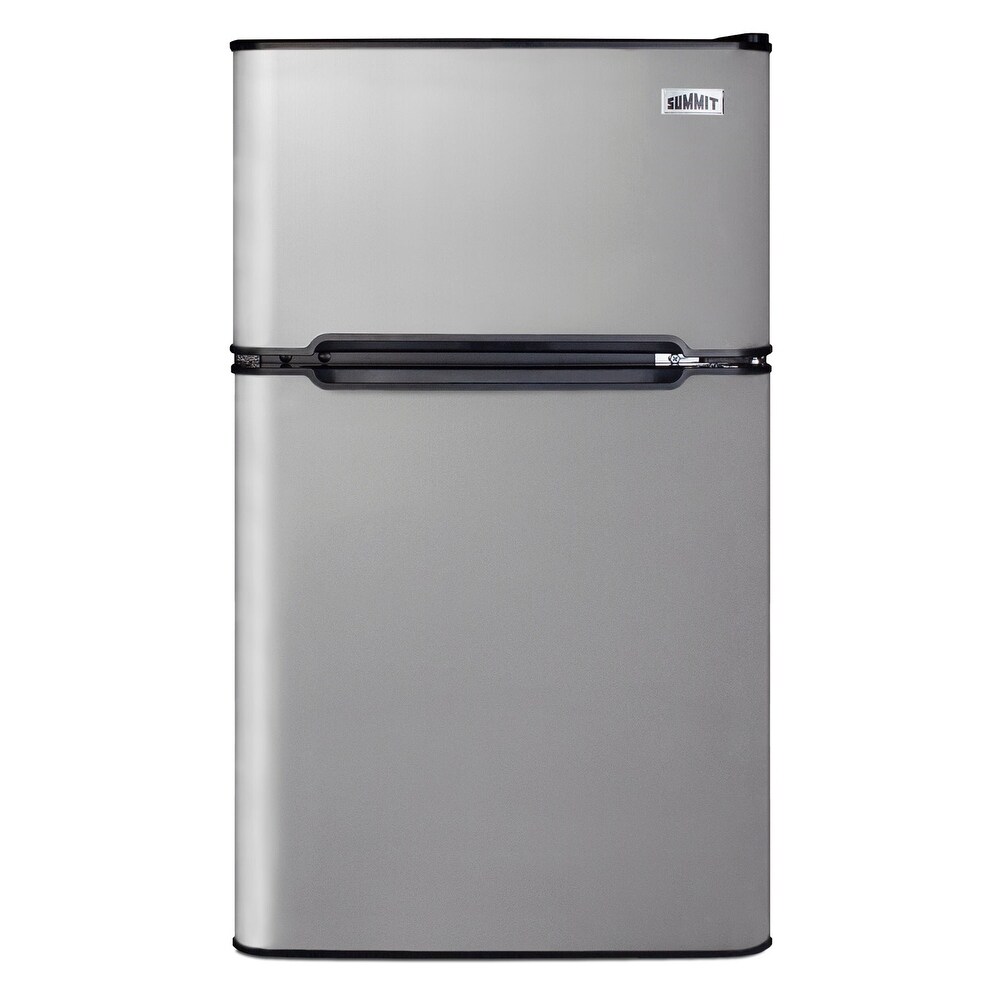 Summit 19 Inch Wide 3.2 Cu. Ft. Compact Refrigerator with Adjustable   Stainless Steel