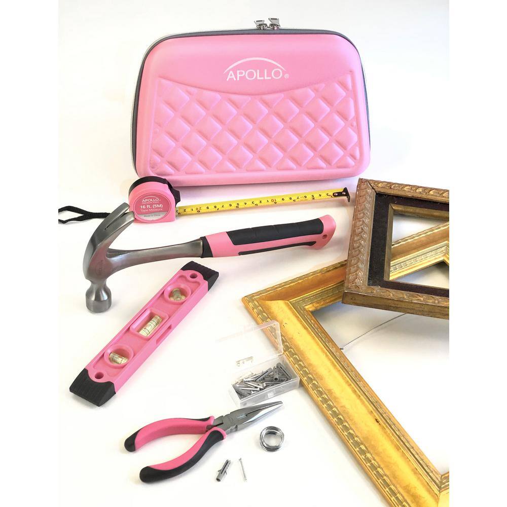 Apollo Household Tool Kit in Designer Case Pink(63-Pieces) DT5016P