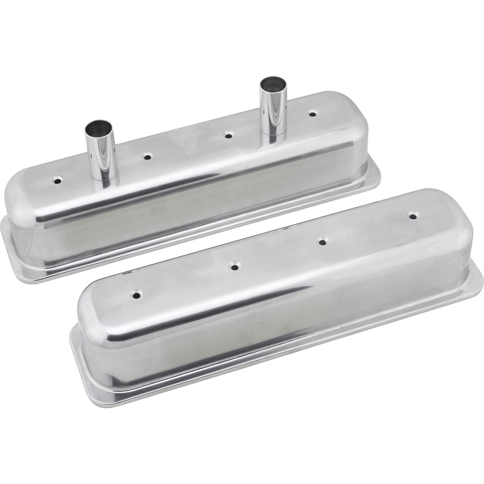 87-99/Vortec SBC Circle Track Tall Valve Cover Kit， Polished Alum