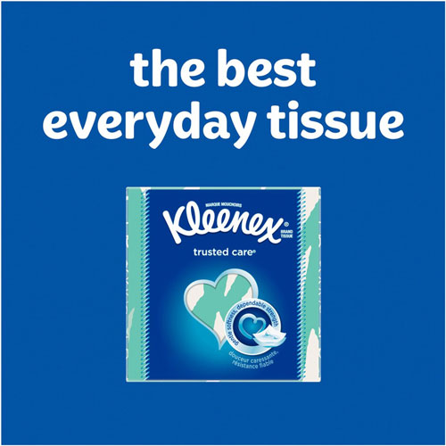 Kimberly-Clark Kleenex Trusted Care Tissues | 2 Ply， 8.20