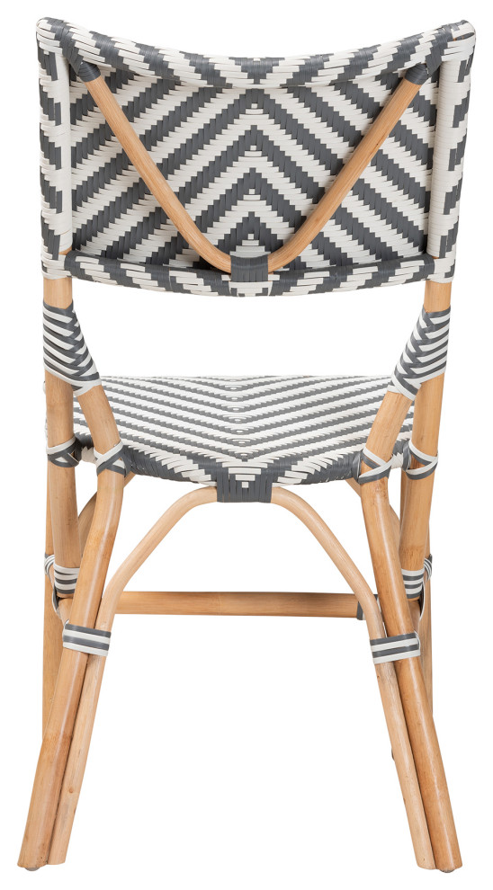 Roxana Rattan Bistro Chair   Tropical   Dining Chairs   by Baxton Studio  Houzz