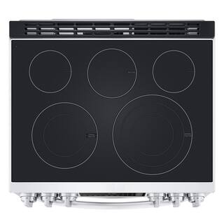 LG 7.3 cu. ft. Smart Double Oven Slide-In Electric Range with ProBake and InstaView in PrintProof Stainless Steel LTEL7337F