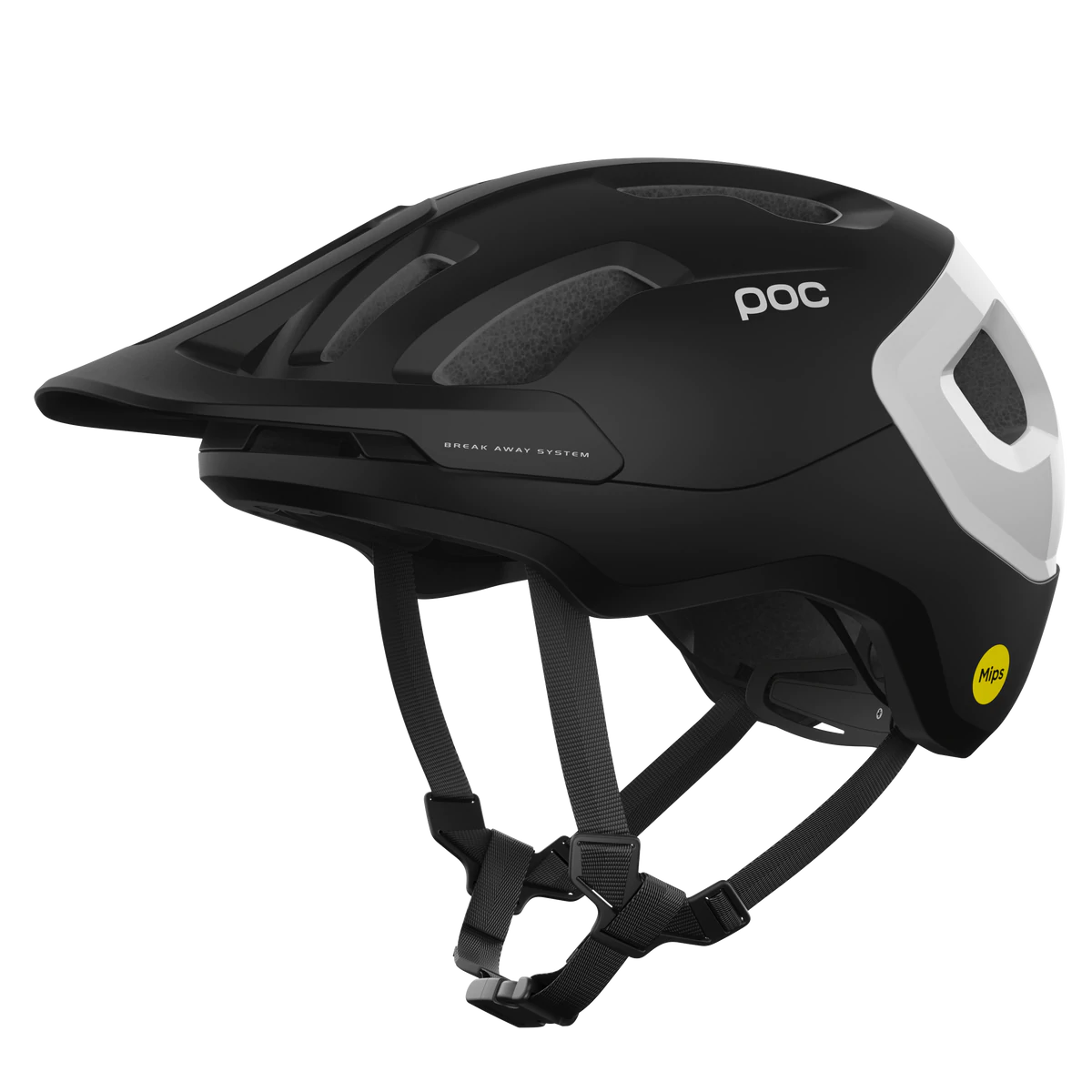 POC Axion Race MIPS MTB Helmet - Uranium Black Matt-Hydrogen White