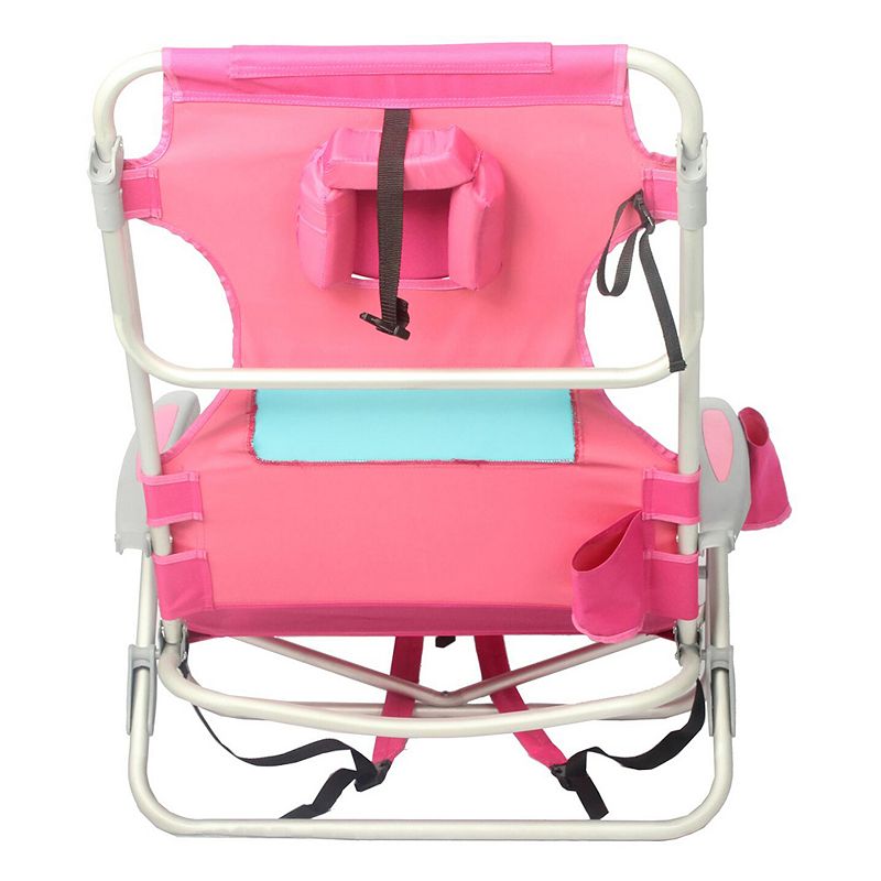 Ostrich Outdoor Beach Ladies Comfort and On-Your-Back Backpack Beach Chair， Pink