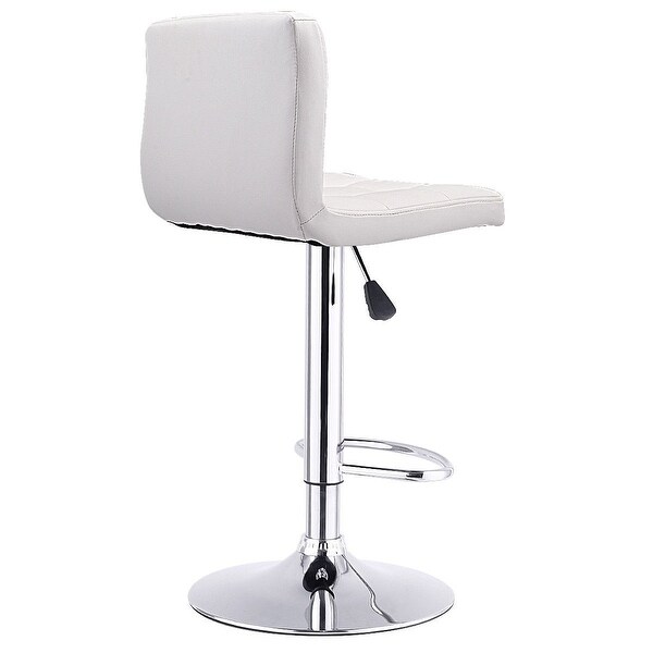 1 PC Bar Stool Swivel Adjustable PU Leather Barstools Bistro Pub Chair - 15.7