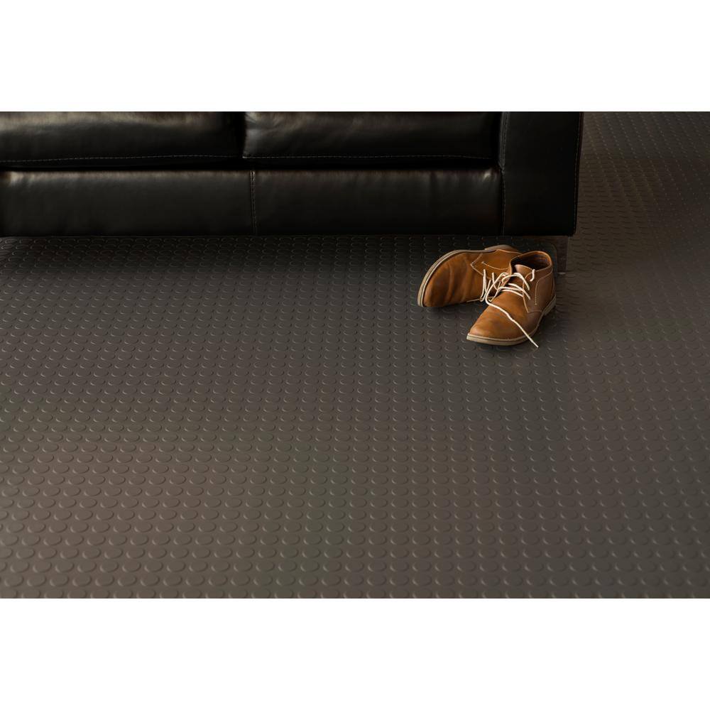 G-Floor Coin 5 ft. x 10 ft. Slate Grey Commercial Grade Vinyl Garage Flooring Cover and Protector GF75CN510SG