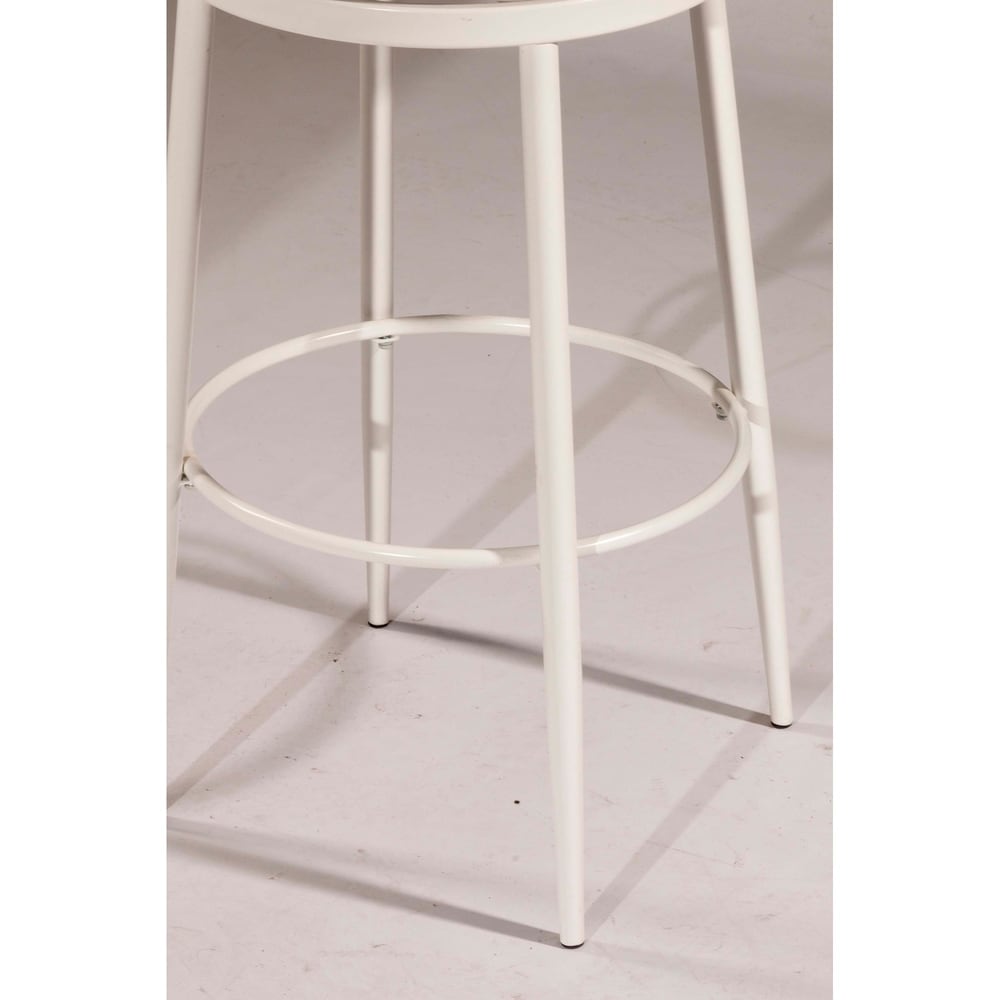 Hillsdale Furniture Aubrie Swivel Backless Counter Stool  Off White