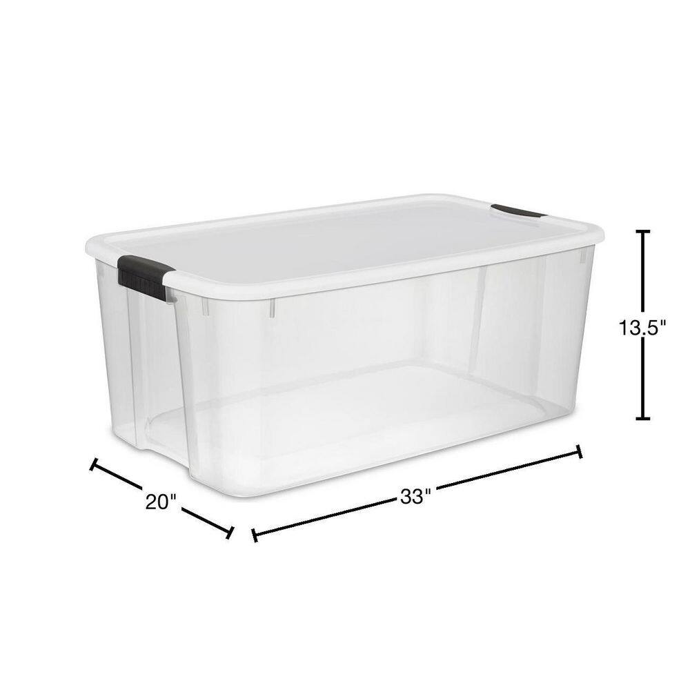 Sterilite 116 Qt. Ultra-Latching Storage Bin Box Container Clear (8-Pack) 8 x 19909804