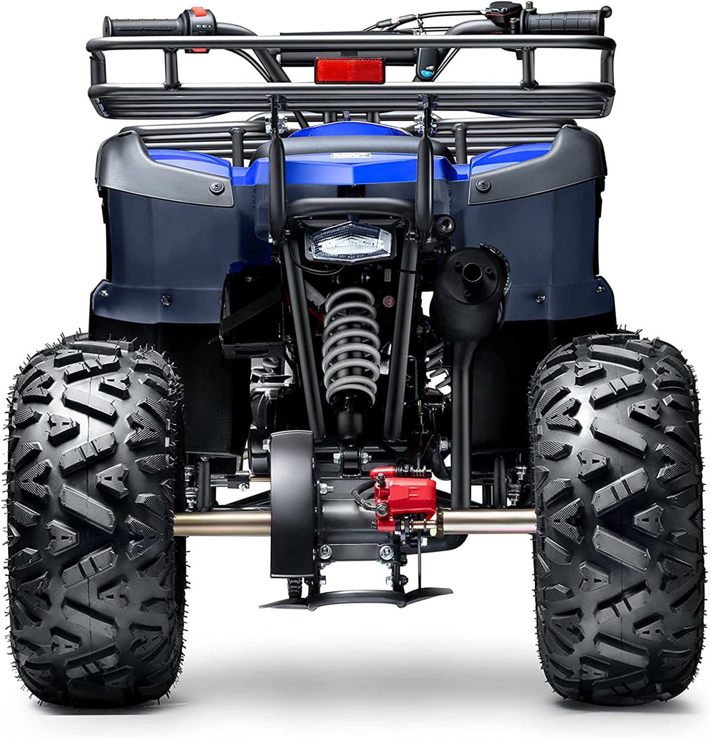 Seangles GAS 125cc ATV Quad 4 Wheeler for Adults and Kids Four Wheelers with Off-Road Tires (Blue)