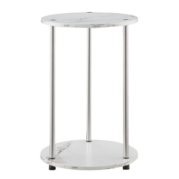 No Tools 2 Tier Round End Table Breighton Home