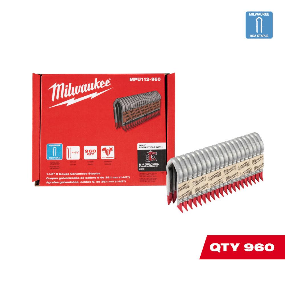 Milwaukee Galvanized Staples 1.5