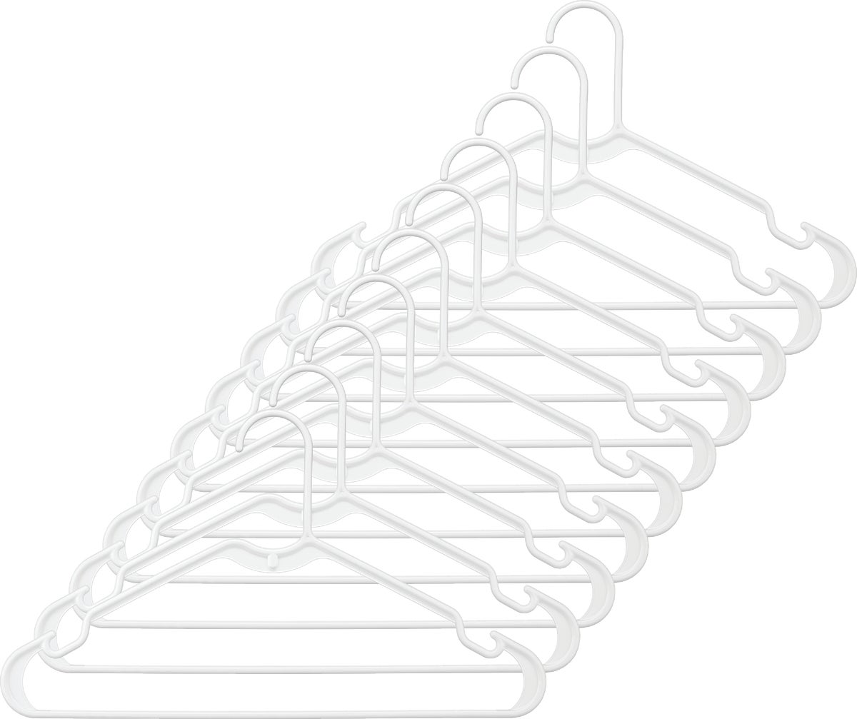 Whitmor White Tubular Plastic Clothes Hanger White