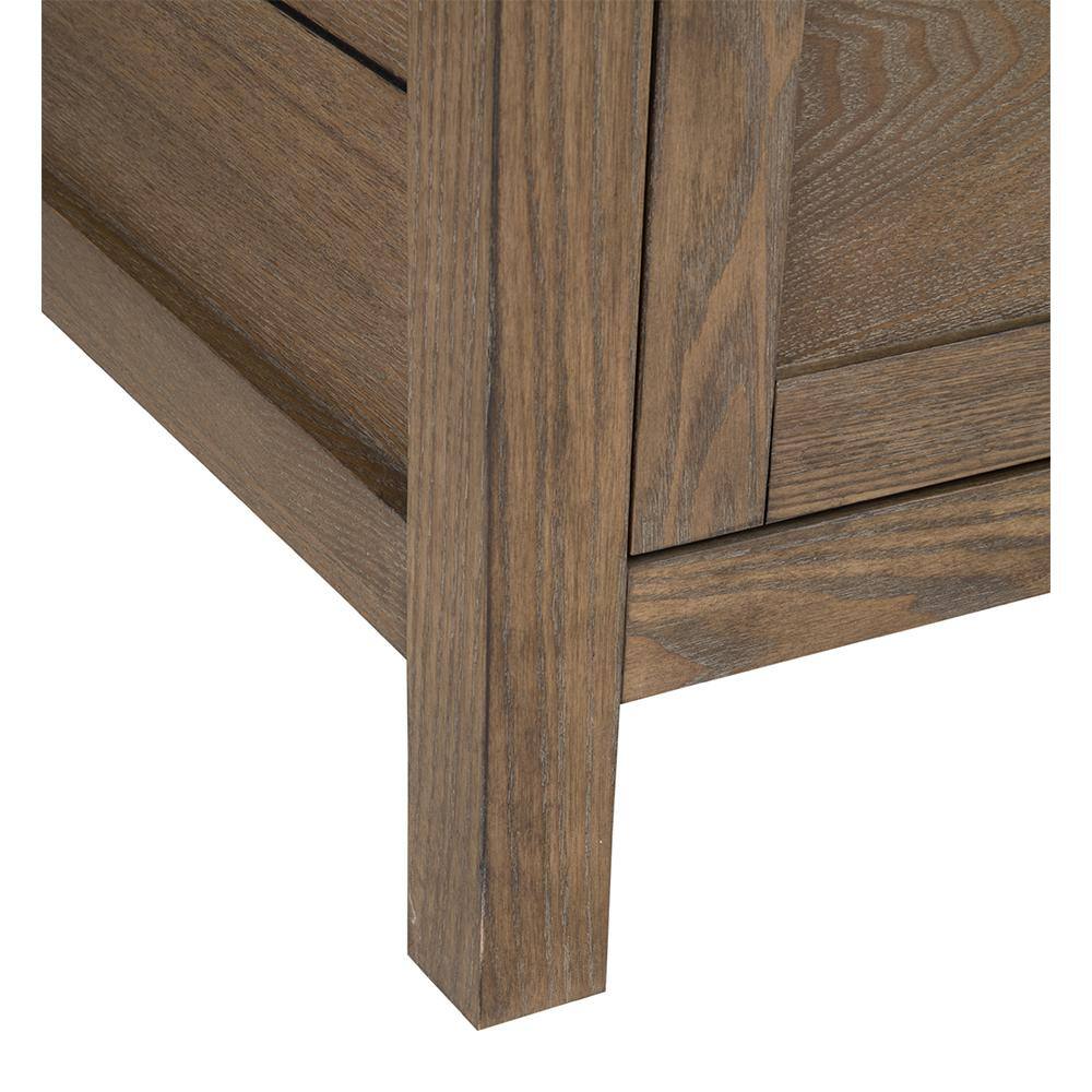 Home Decorators Collection Stanhope 61 in. W x 22 in. D Vanity in Reclaimed Oak with Engineered Stone Vanity Top in Crystal White with White Sink SNOVT6122D