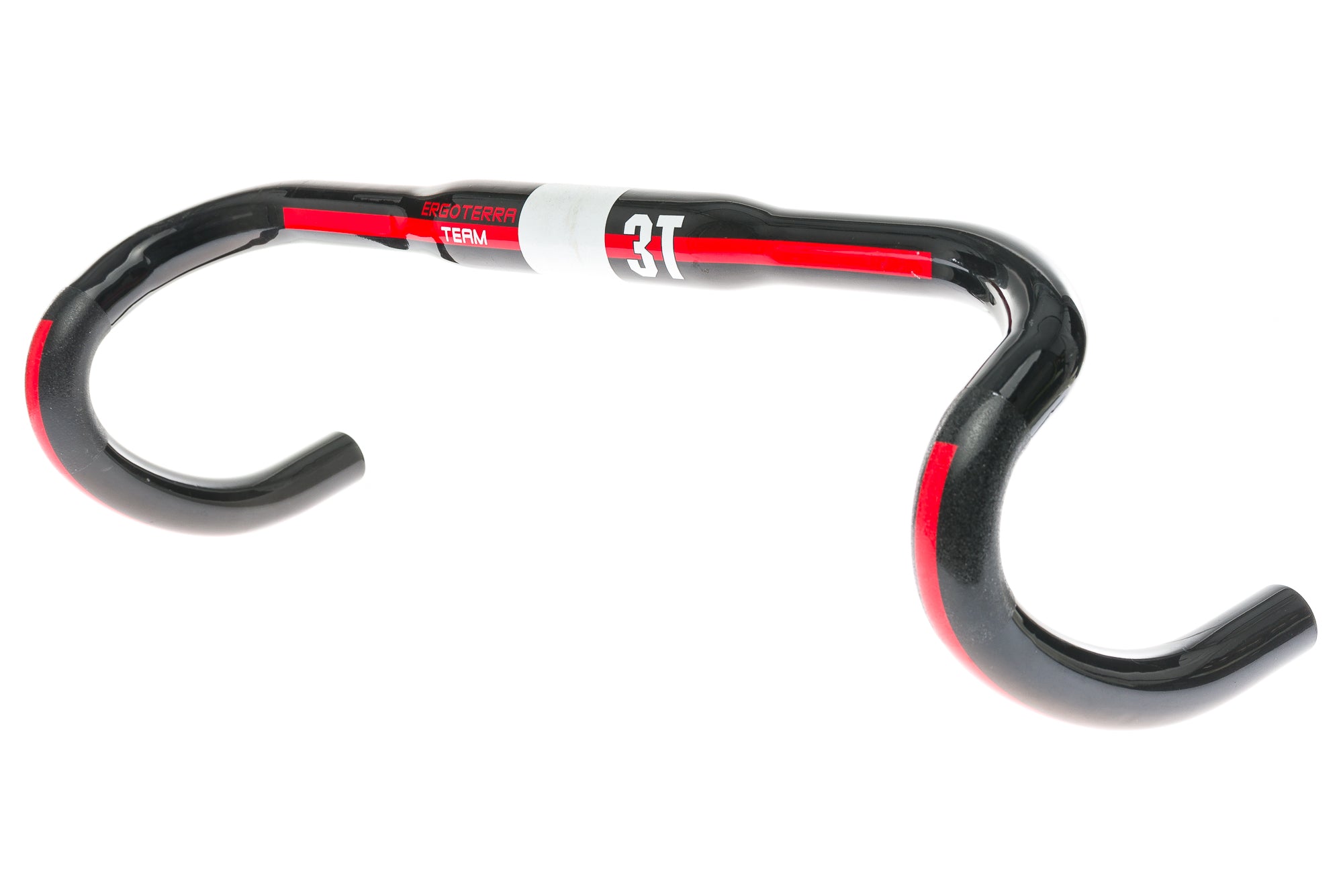 3T Ergoterra Team Handlebar 31.8mm x 42/45cm Carbon Black/Red