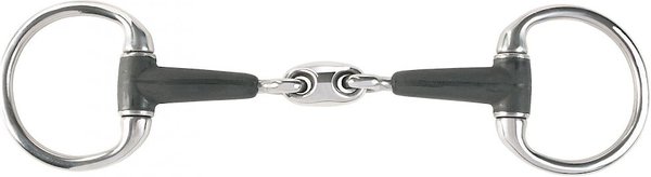 Horze Equestrian Rubber Oval Link Eggbutt Snaffle Horse Bit