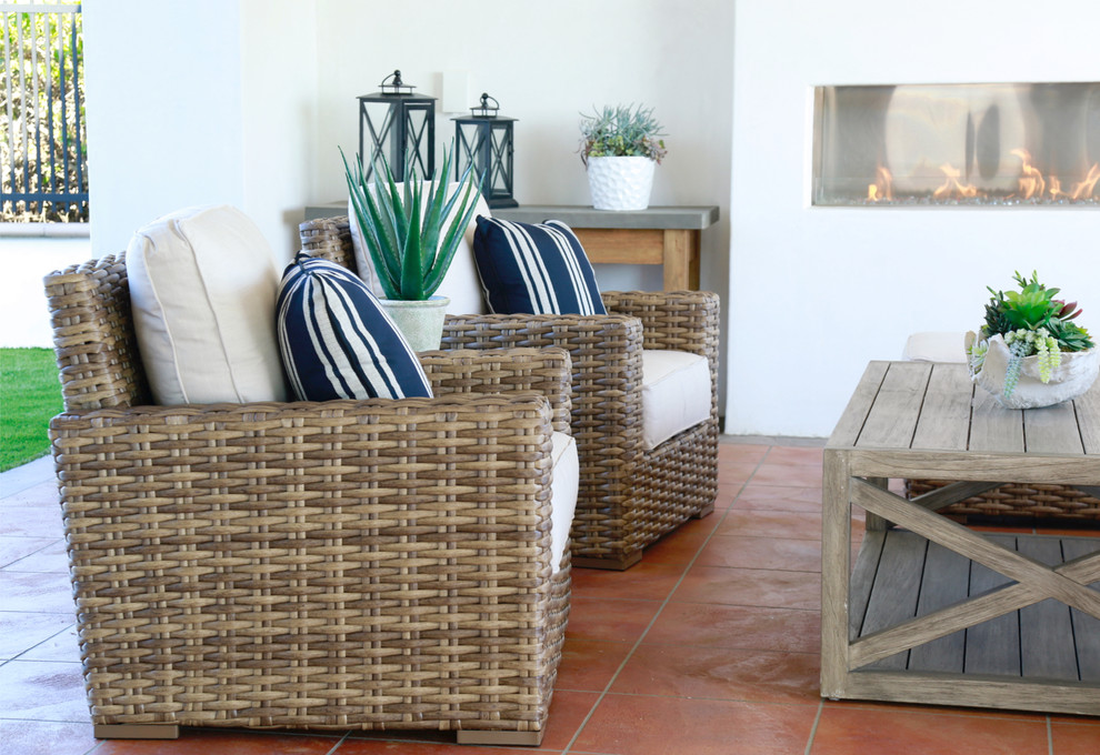 Havana Club Chair With Cushions  Canvas Flax   Tropical   Outdoor Lounge Chairs   by Sunset West Outdoor Furniture  Houzz