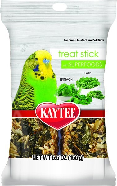 Kaytee Avian Superfood Treat Stick Spinach and Kale Bird Treat， 5.5-oz bag