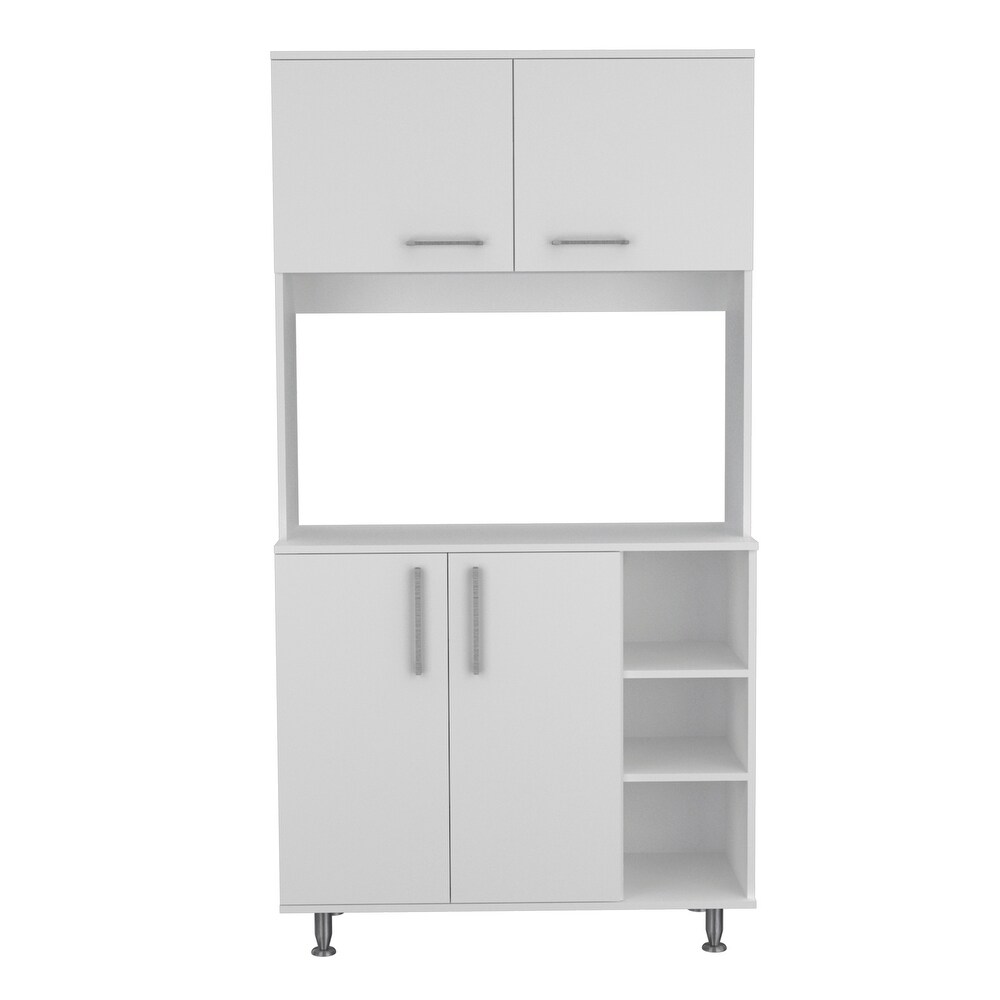 FM Furniture Surrey 2 Piece Kitchen Set  Brooklyn Kitchen Island and Colorado Pantry Cabinet