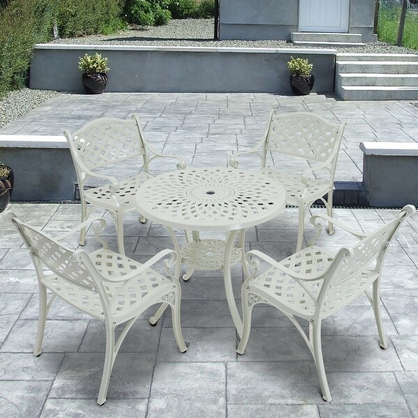 5Piece Cast Aluminum Patio Dining Set