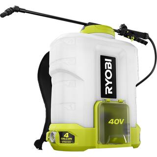 RYOBI 40V Cordless Battery 4 Gal. Backpack Chemical Sprayer with 2.0 Ah Battery and Charger RY40310