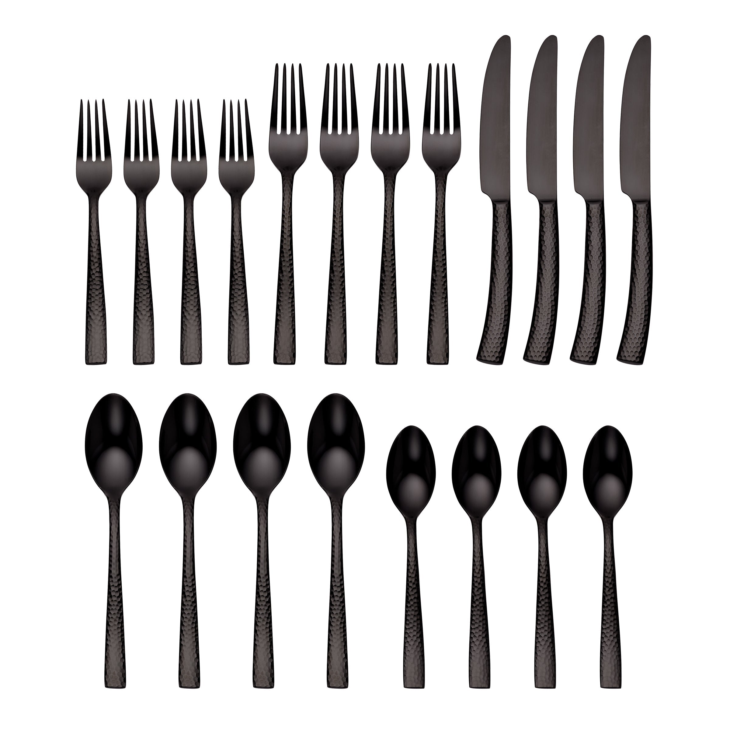 Paris Hammered Gunmetal Titan 18/0 20 Piece Set