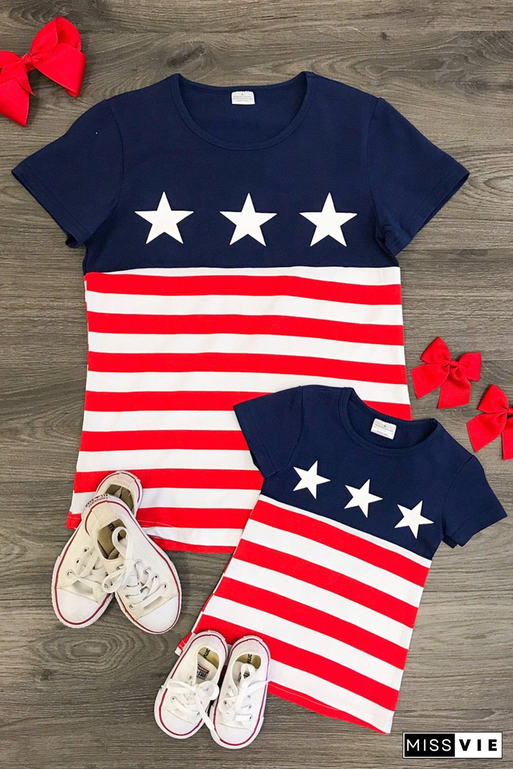 Mom's Family Matching Independence Day July 4th Tee