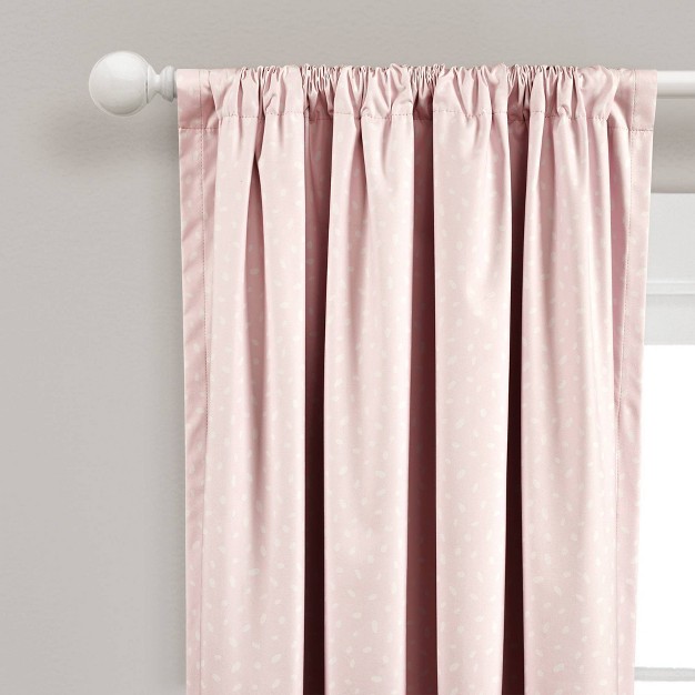 Lush D cor Blackout Pixie Fox Geo Window Curtain Panel Pink Single