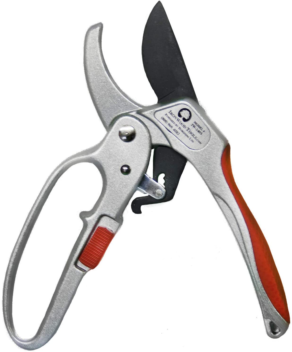 Ironwood Tool Company Ratchet Pruning Shears, Cuts up to 1", for Weak Hands, Gardening Gift, H107