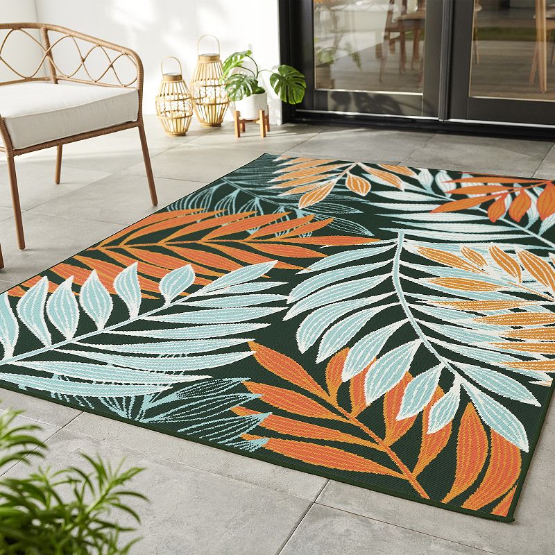 Sonoma Goods For Life® Indoor/Outdoor Red Whimsy Palm Rug