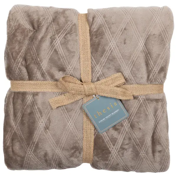 Northpoint Trading Khaki Thesis Full/Queen Diamond Etch Blanket