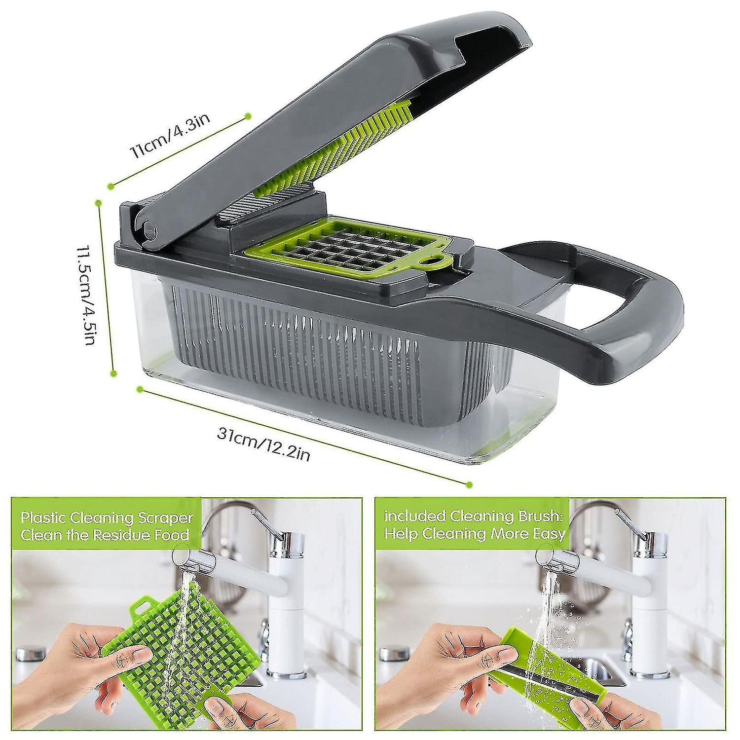 13 In 1 Vegetable Slicer Food Cutter And Shredder Food Dicer Interchangeable Blades Grater， Chopper，