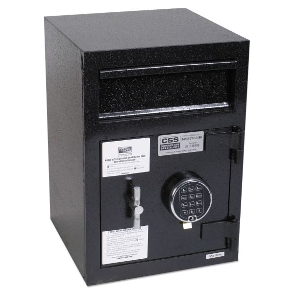 FireKing Depository Security Safe， 0.95 cu ft， 14 x 15.5 x 20， Black