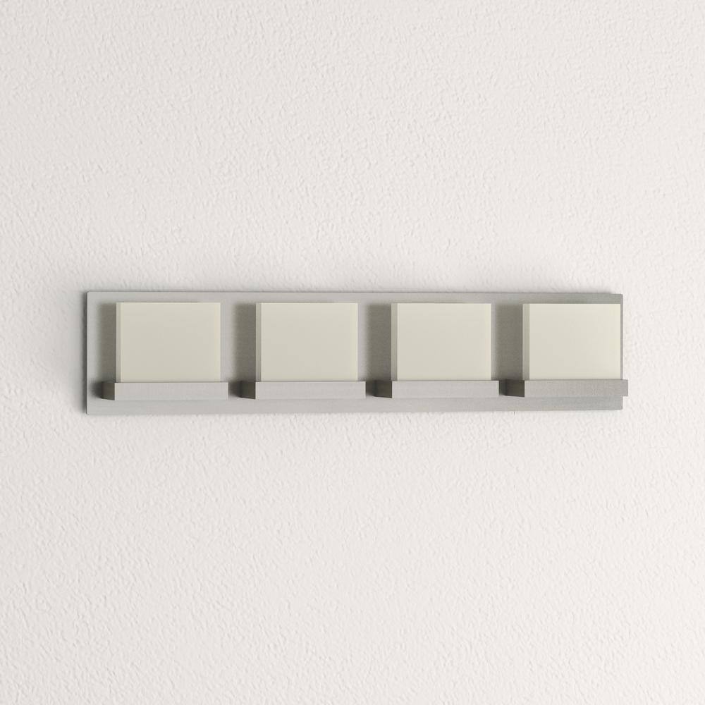 Home Decorators Collection Alberson Collection 4-Light Brushed Nickel LED Vanity Light with Frosted Acrylic Shade 28025-HBU