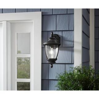 Home Decorators Collection Wilkerson 1-Light Black Outdoor Wall Lantern Sconce 23452