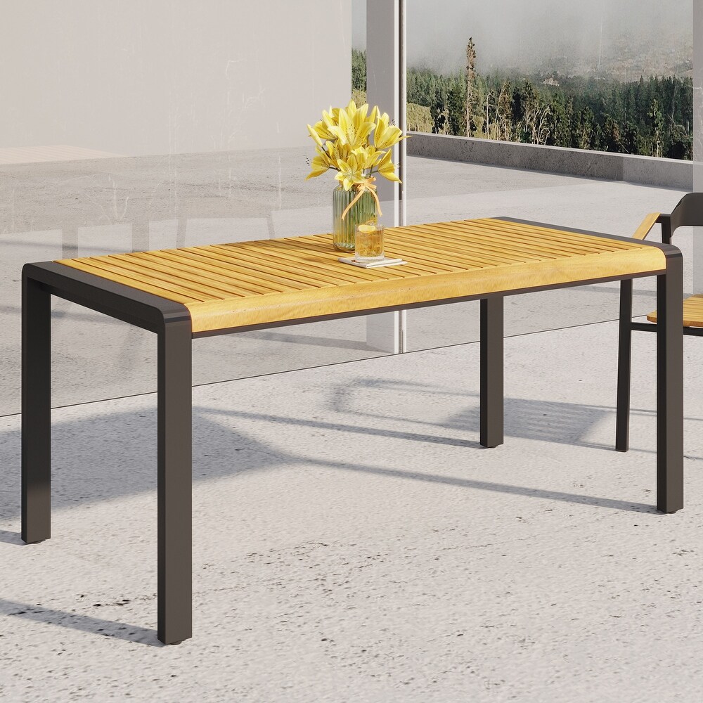 Holt Outdoor Outdoor Acacia Wood Dining Table by Christopher Knight Home