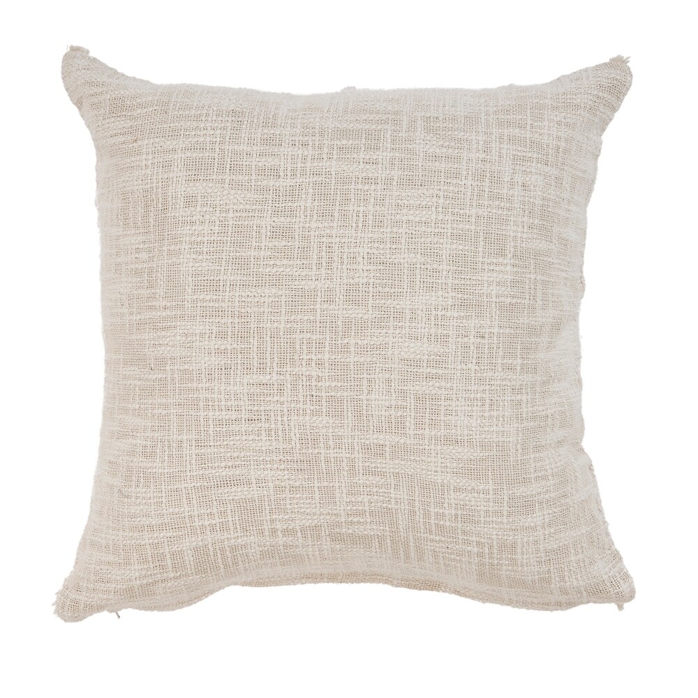 Solid Decorative Diamond Tufted Cotton Throw Pillow