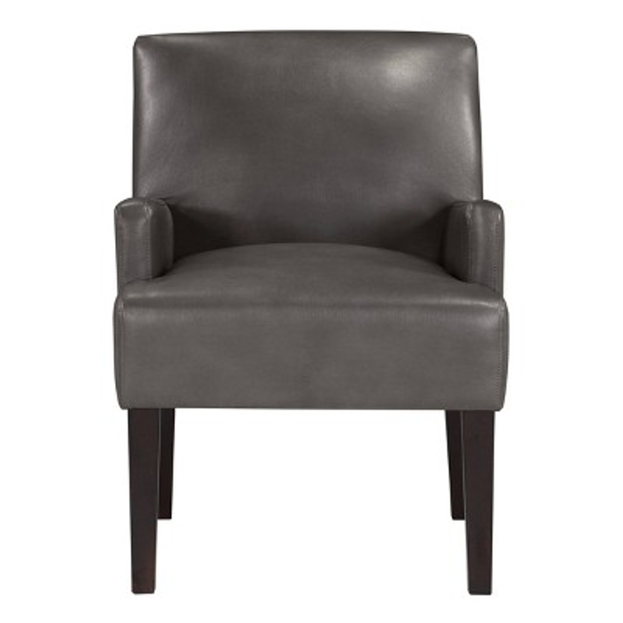 Main Street Guest Chair Pewter Faux Leather - OSP Home Furnishings