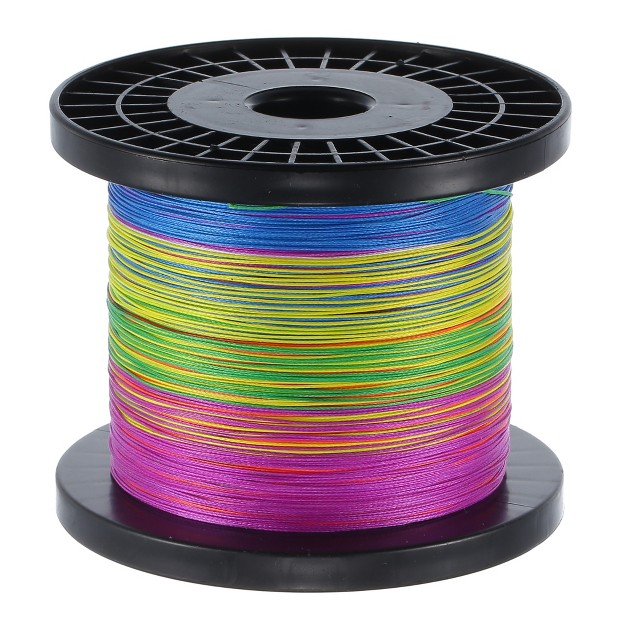 Unique Bargains 8 Strands 81 57lb Abrasion Resistant Zero Stretch Pe Thin Braided Fishing Line 549yds Multicolor 1pc