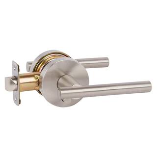 DELANEY HARDWARE Contemporary Collection Cira Satin Nickel BedBath Door Handle 350521