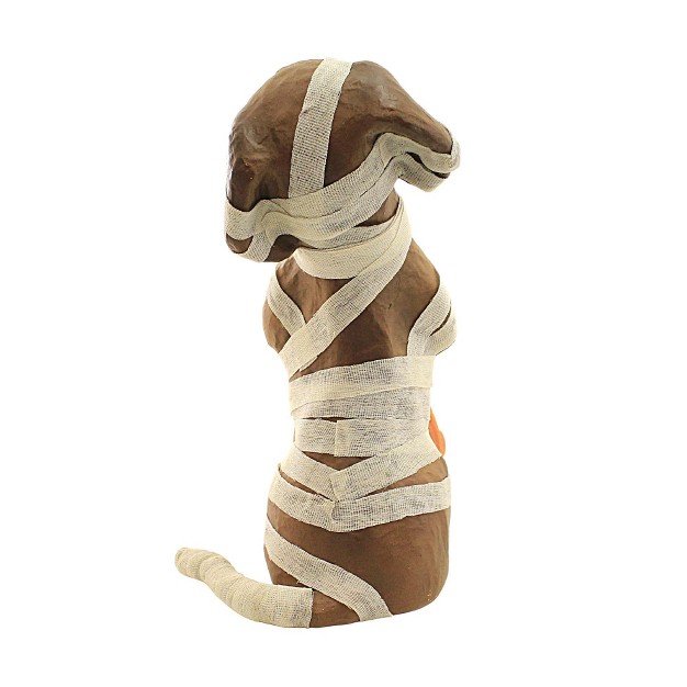 Bethany Lowe Mummy Puppy Paper Mache One Figurine 12 0 Inches Halloween Pumpkin Bucket Tj2320 Paper Brown