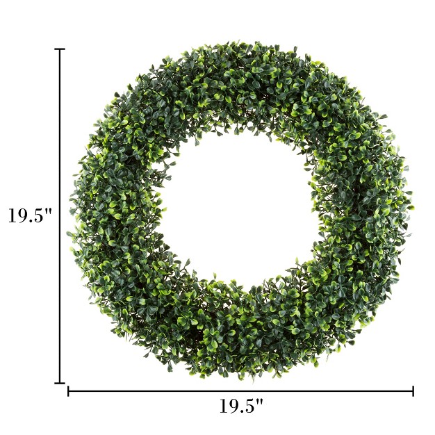 Faux Greenery Artificial Boxwood Wreath