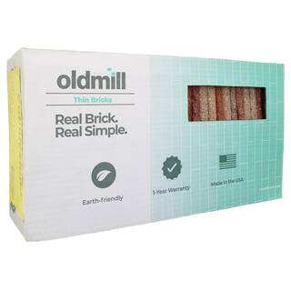 Old Mill Brick 7.625 in. x 2.25 in. x 0.5 in. Cobblestone Thin Brick Singles (Box of 50-Bricks) TB-270014CS
