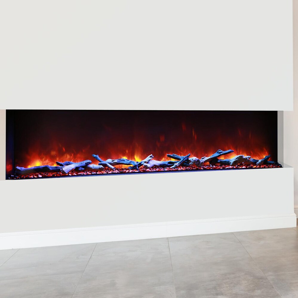 Amantii Tru View 72-Inch Smart Built-In Three Sided Electric Fireplace