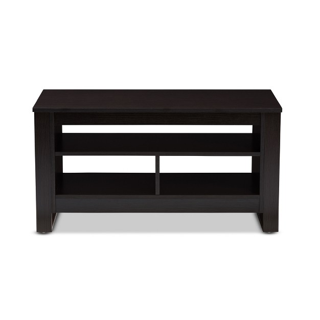 Nerissa Modern And Contemporary Finished Coffee Table Dark Brown Baxton Studio