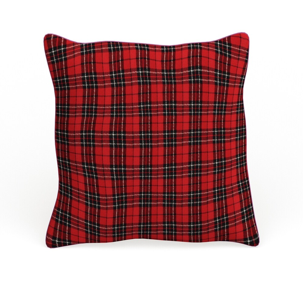 Pillow Perfect Holiday Plaid 16.5 inch Throw Pillow