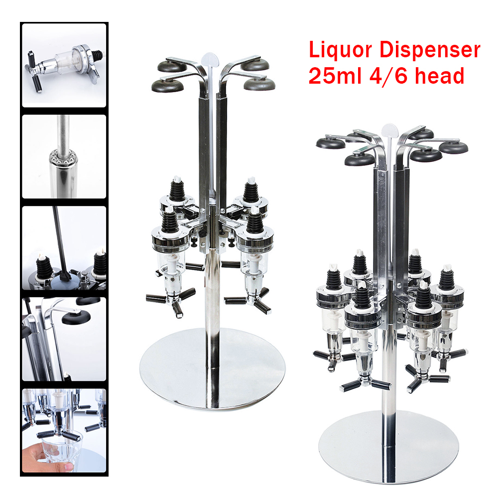 TOOL1SHOoo Liquor Wine Dispenser 25ml Bottle Dispenser Bar Dispenser 4/6 Head Fancy Wine Bottle