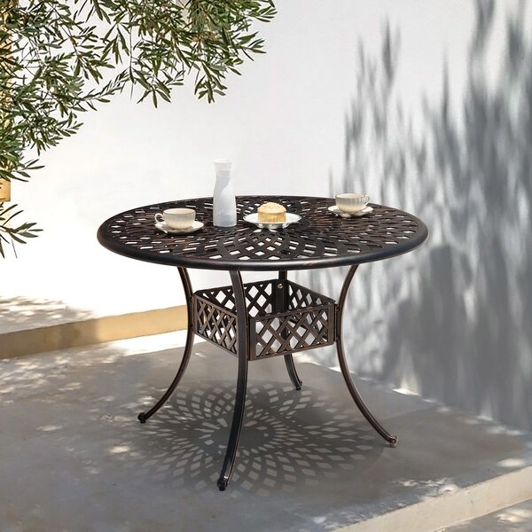 42'' Outdoor Round Cast Aluminum Dining Table